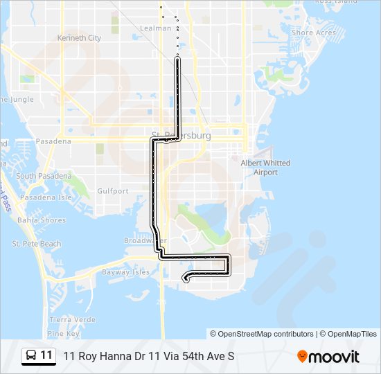 11 bus Line Map