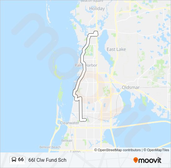 66 Bus Line Map