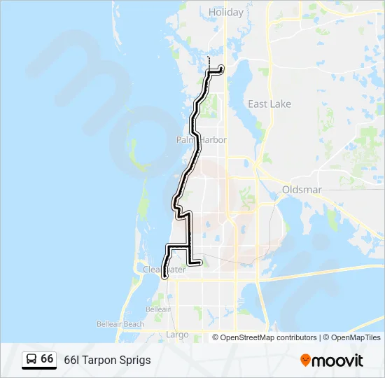 66 Bus Line Map