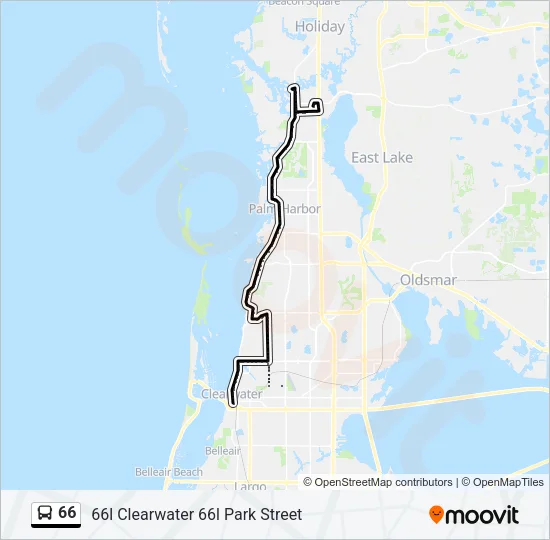 66 Bus Line Map