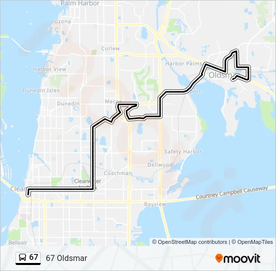 67 Bus Line Map
