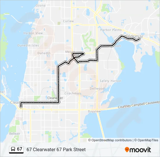 67 Bus Line Map