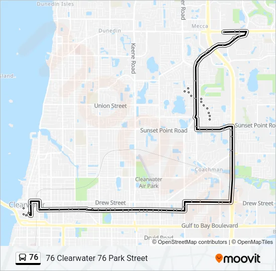 76 Bus Line Map