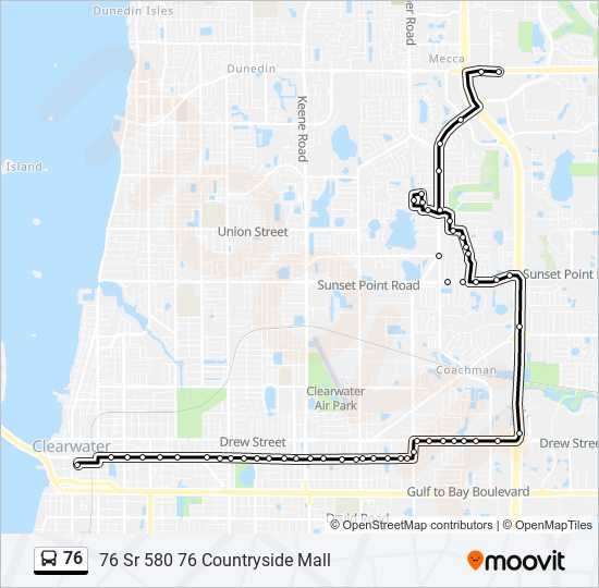 Mapa de 76 de autobús