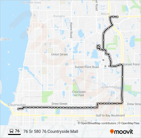 76 Bus Line Map