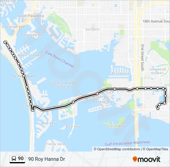 90 Bus Line Map