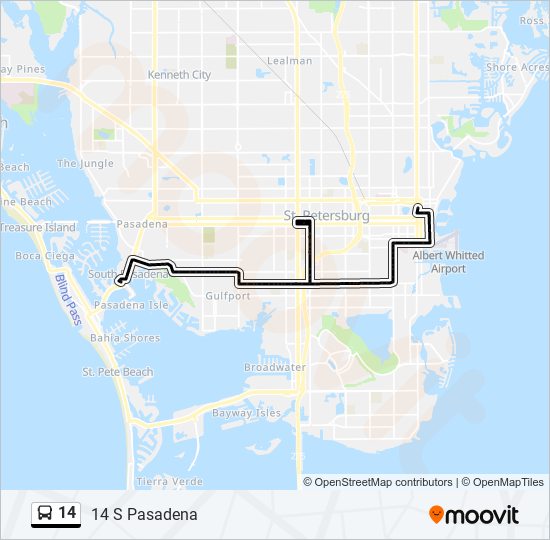 14 bus Line Map