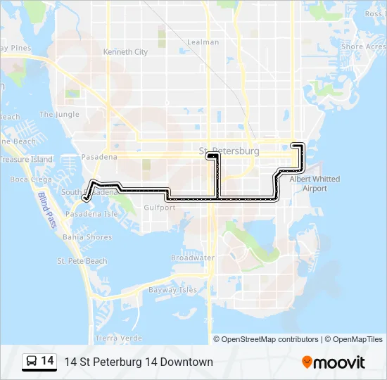 14 Bus Line Map