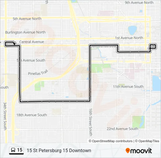 15 Bus Line Map