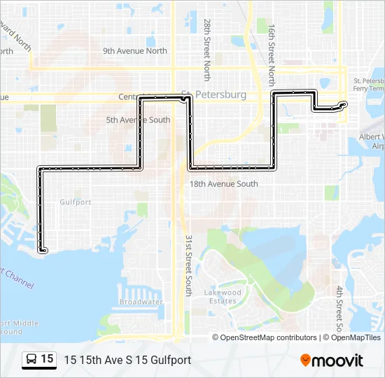 15 Bus Line Map
