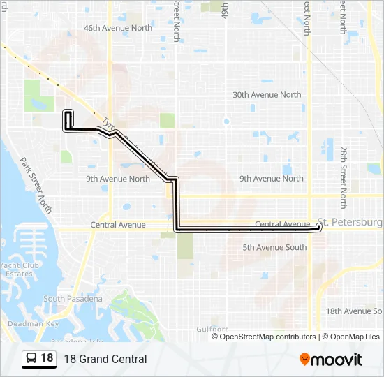 18 Bus Line Map