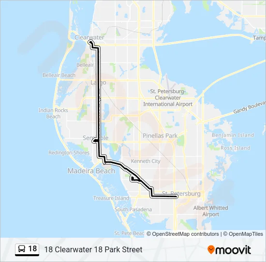 18 Bus Line Map