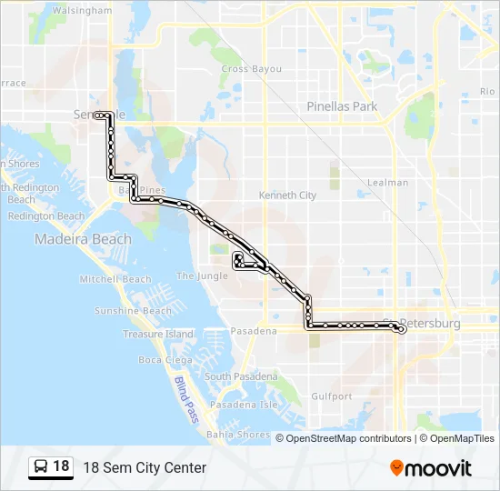 18 Bus Line Map