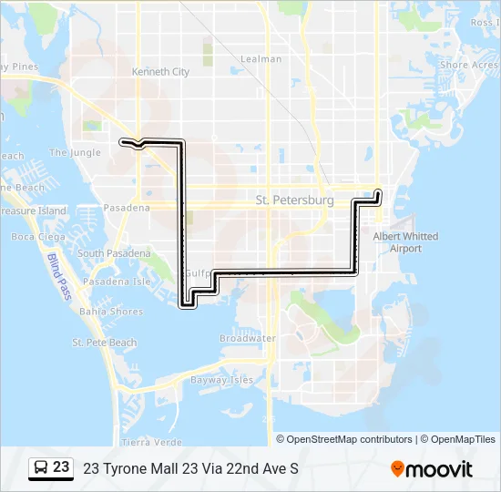 23 Bus Line Map