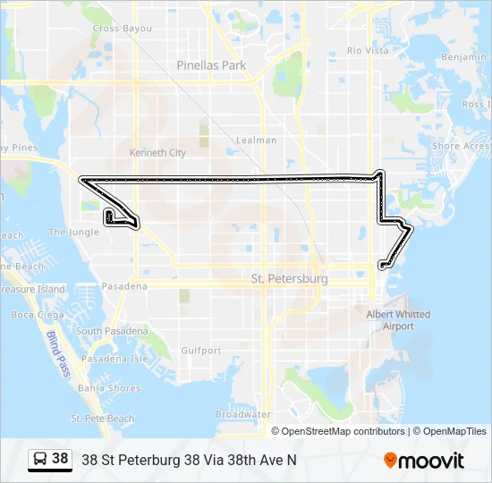 38 Bus Line Map