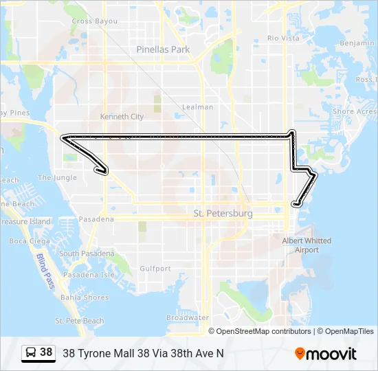 38 Bus Line Map