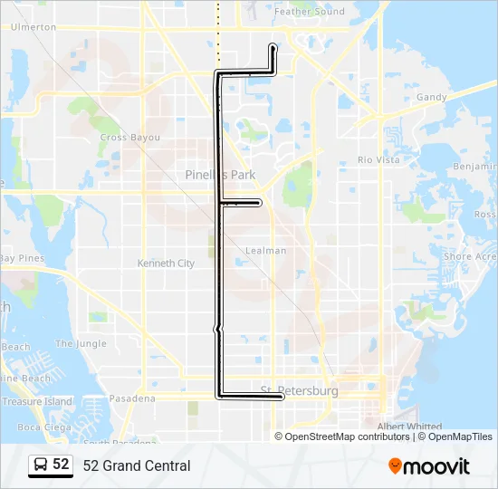 52 Bus Line Map