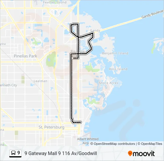 9 Bus Line Map
