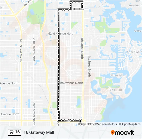 16 Bus Line Map