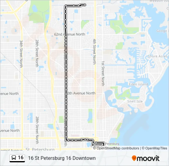 16 Bus Line Map
