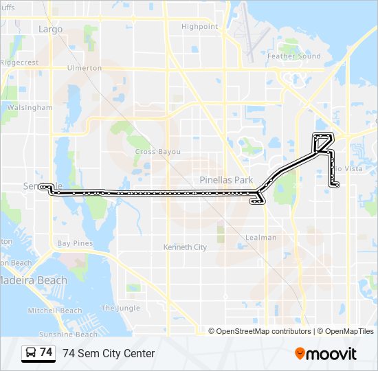 74 Bus Line Map