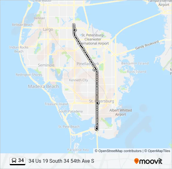 34 Bus Line Map