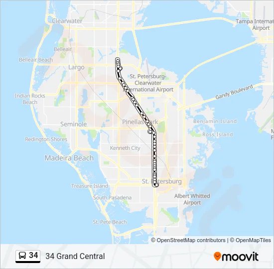 34 Bus Line Map