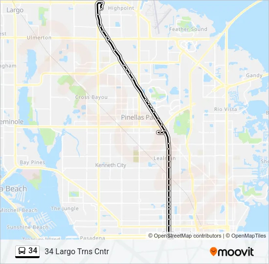 34 Bus Line Map