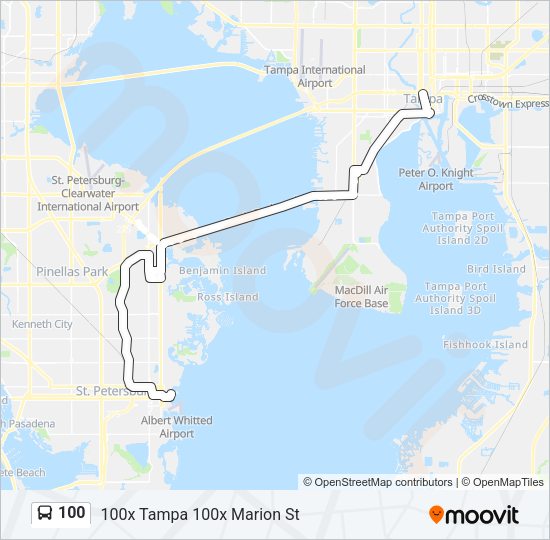 100 Bus Line Map