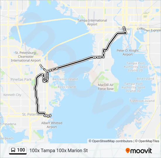 100 Bus Line Map