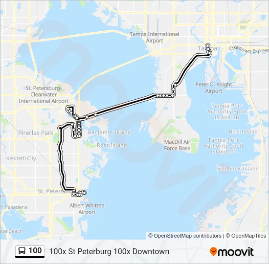 100 Bus Line Map