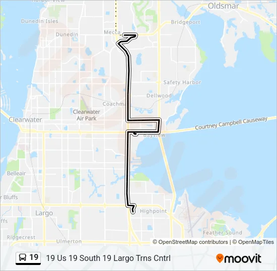 19 Bus Line Map