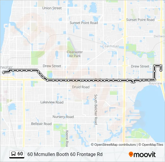 60 Bus Line Map