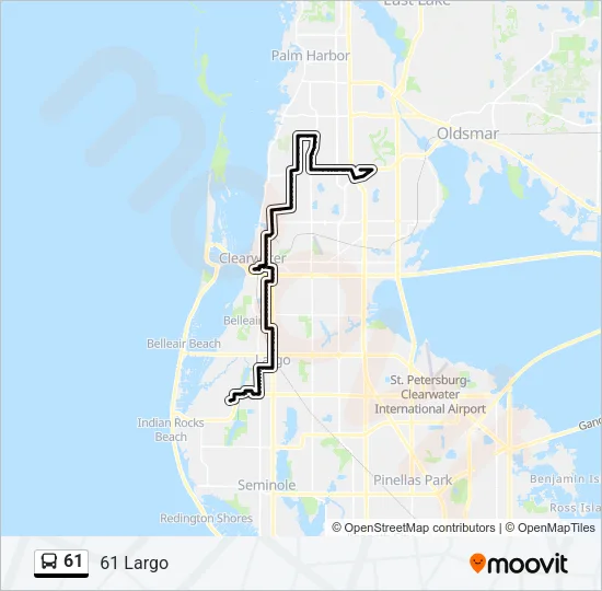61 Bus Line Map