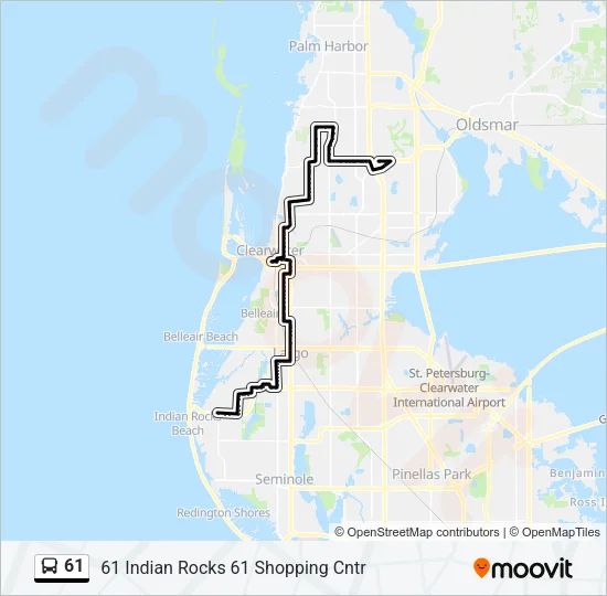 61 Bus Line Map