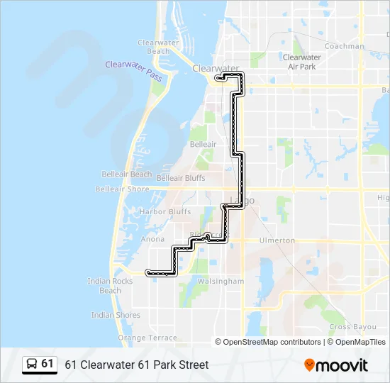 61 Bus Line Map