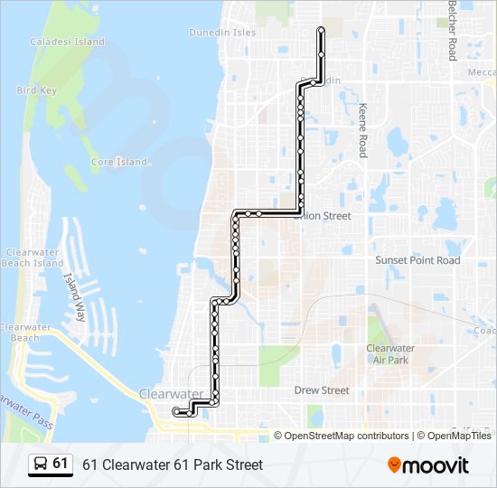 61 bus Line Map