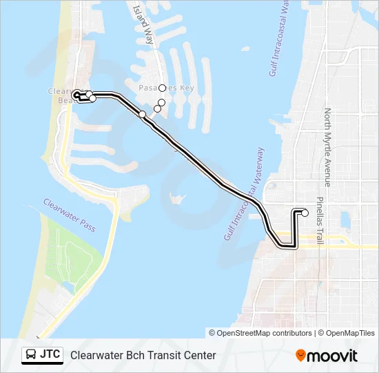 Mapa de JTC de autobús