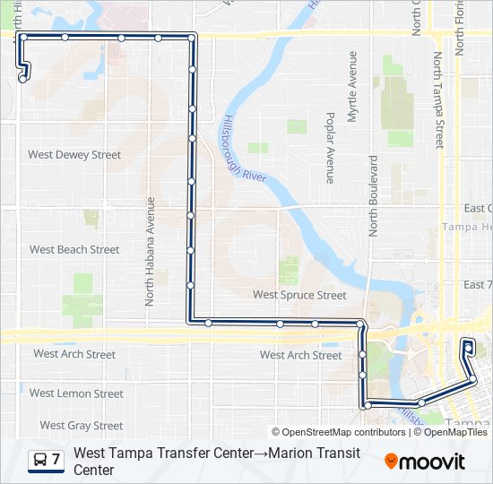 7 bus Line Map