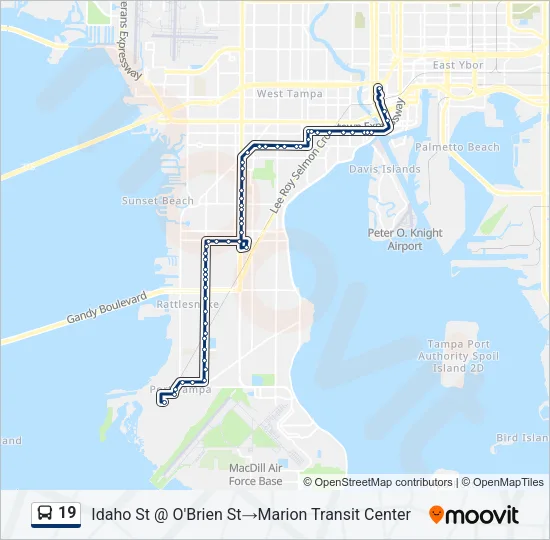 19 Bus Line Map