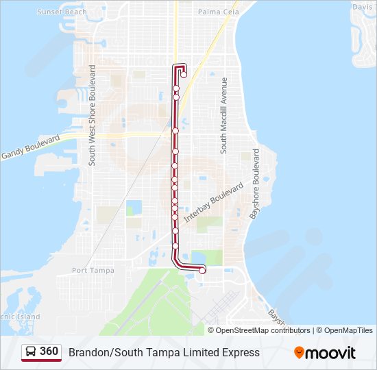 360 bus Line Map