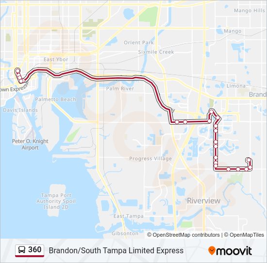 360 bus Line Map