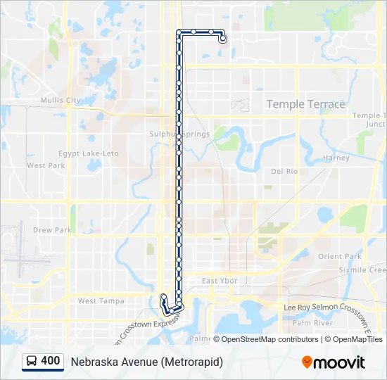 400 Bus Line Map
