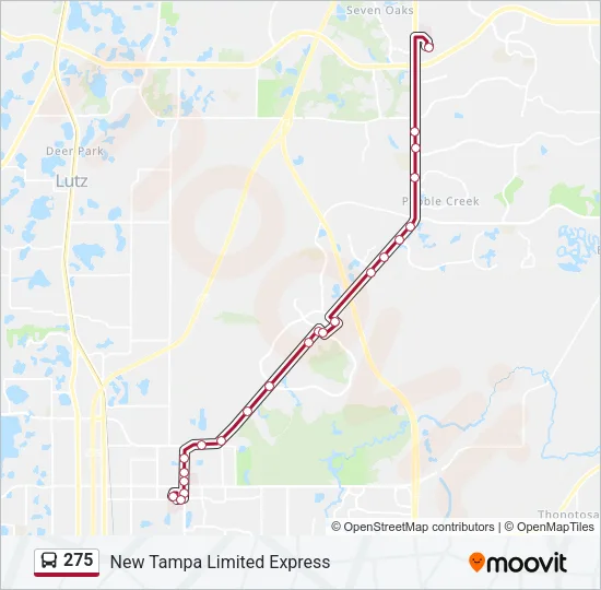 275 Bus Line Map