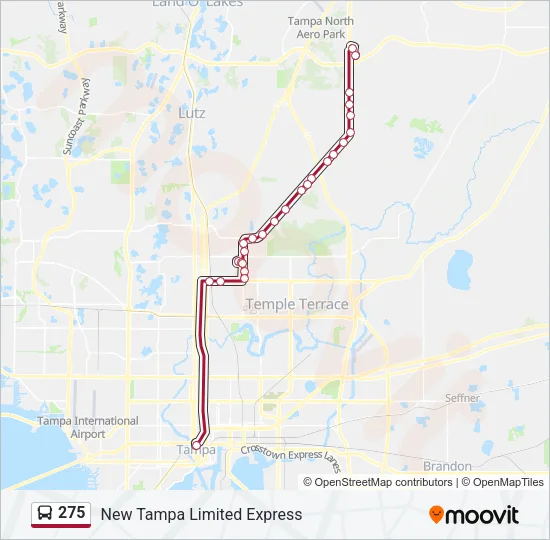 275 Bus Line Map