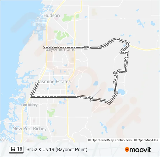 16 Bus Line Map
