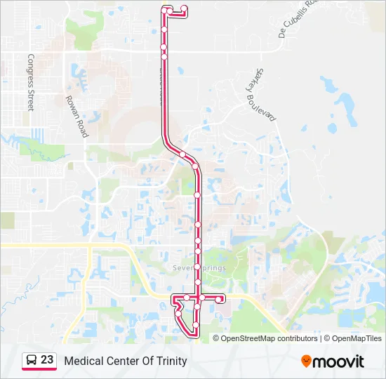 23 Bus Line Map