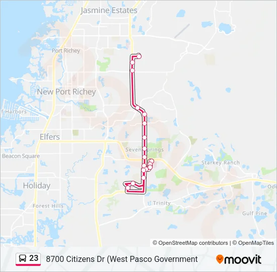 23 Bus Line Map