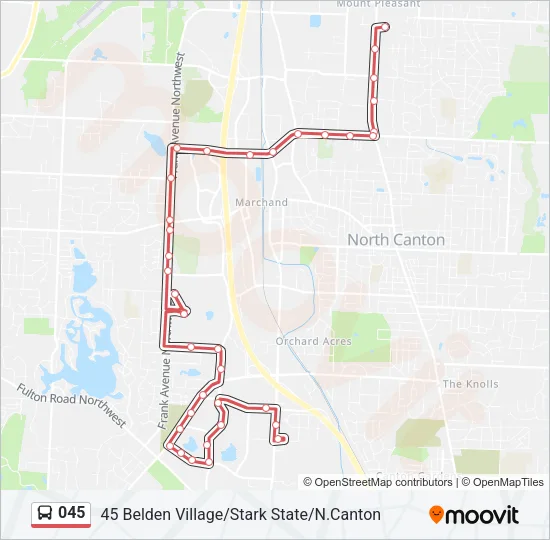 045 Bus Line Map