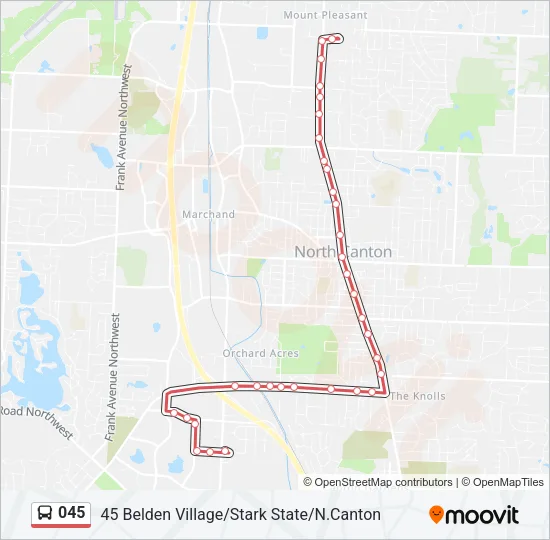 045 Bus Line Map